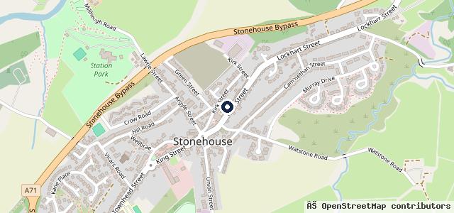 Map showing the location of Stonehouse Tyre & Exhaust Centre