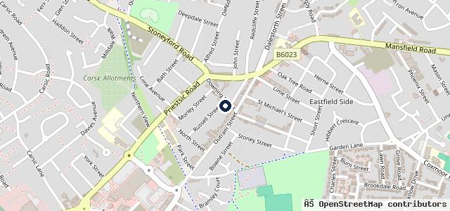 Map showing the location of Sutton Tyre and Auto centre