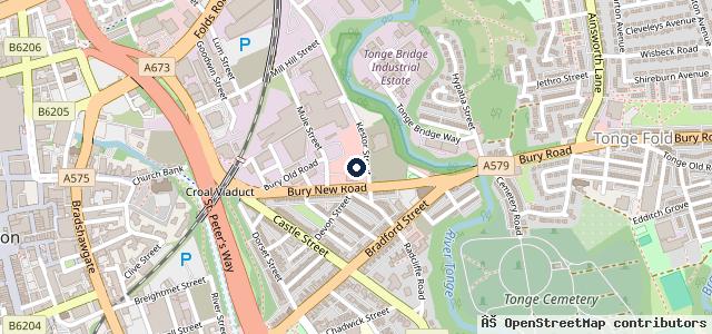 Map showing the location of RRG Toyota Bolton