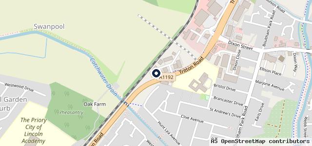 Map showing the location of Steel Mile Garage