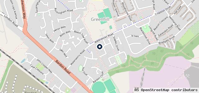 Map showing the location of Stevensons MOT Centre