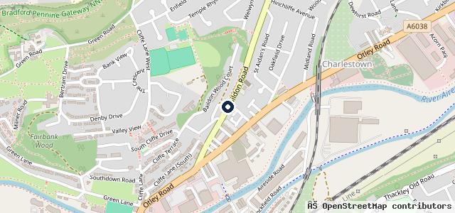 Map showing the location of Shipley Tyre and MOT Services Ltd