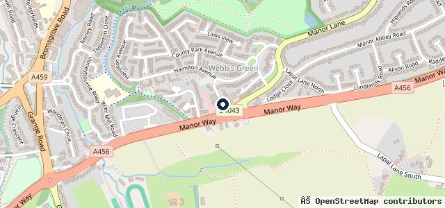 Map showing the location of Halesowen Audi