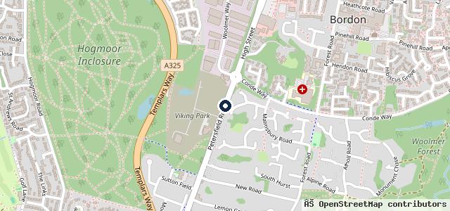 Map showing the location of Haslemere Motorcycles