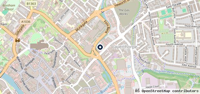 Map showing the location of Turnbulls York Ltd