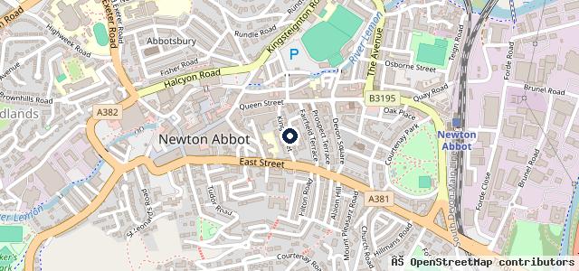 Map showing the location of Ashburton Motor Works Ltd.  Devon Subaru and Isuzu | Ashburton