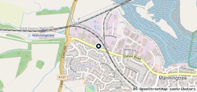 Map showing the location of Manningtree Tyre & Service Centre Ltd
