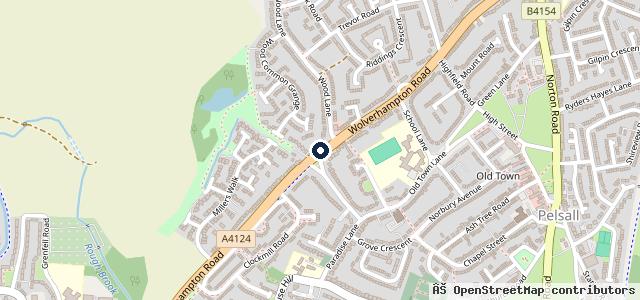 Map showing the location of Riddings Service Station