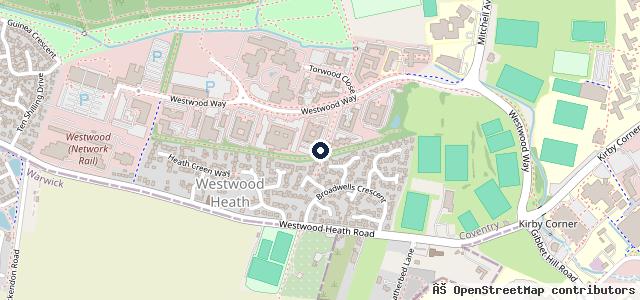 Map showing the location of Westwood Business Park