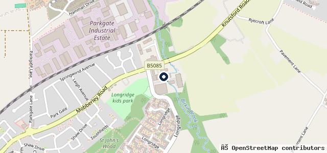 Map showing the location of Birkin Service Centre