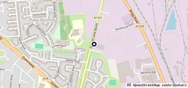 Map showing the location of John Roe Toyota Scunthorpe
