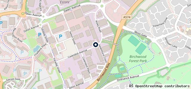Map showing the location of MK Automotive Services