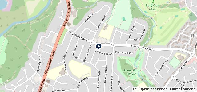 Map showing the location of Sunny Bank Service Station
