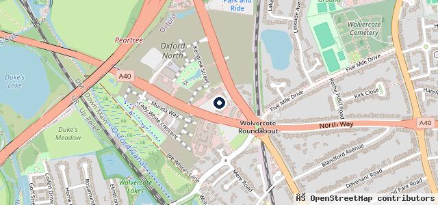 Map showing the location of North Oxford BMW