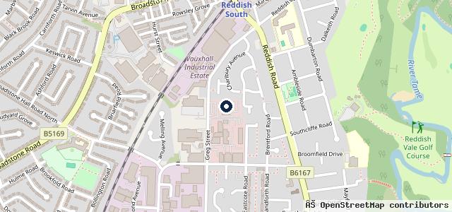 Map showing the location of Dace Used Car Supermarket Stockport - Used cars Stockport