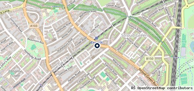 Map showing the location of Holloway Service Station (T/A Sparsholt Garage)