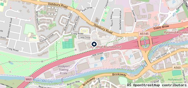 Map showing the location of Mercedes-Benz of Stockport