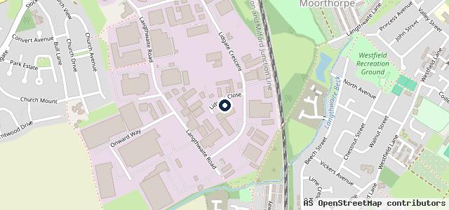 Map showing the location of South Kirkby Service Station