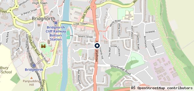 Map showing the location of St James's Garage