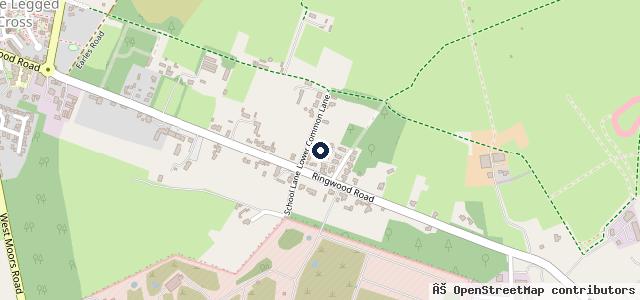 Map showing the location of 3 Cross MOT Centre