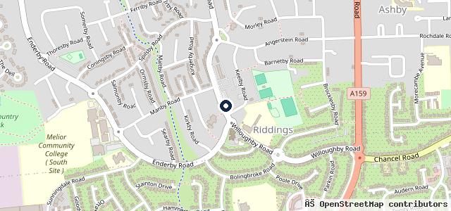 Map showing the location of DJs SERVICE CENTRE SCUNTHORPE