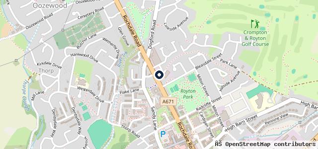 Map showing the location of Royton Car Repair
