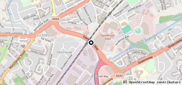Map showing the location of Peugeot RRG Rochdale