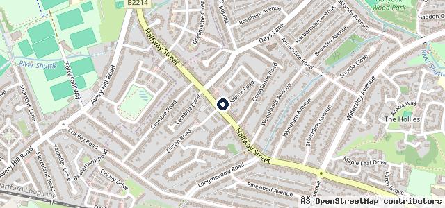 Map showing the location of Saunders Abbott - Sidcup
