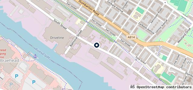 Map showing the location of Whiteinch MOT Centre