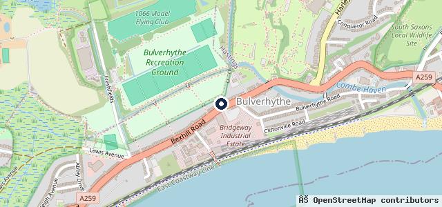 Map showing the location of Setyres Hastings