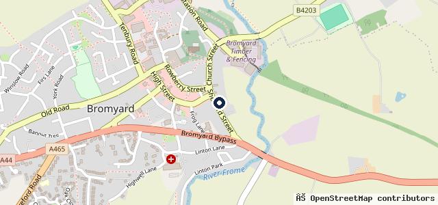 Map showing the location of Sherford Street Garage
