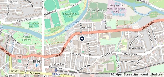 Map showing the location of Ilkley MOT & Service Station