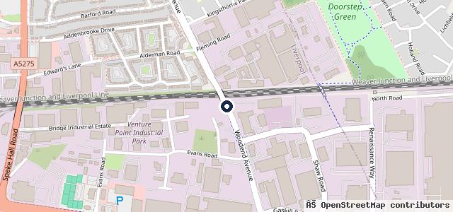 Map showing the location of South Liverpool Commercials