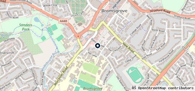 Map showing the location of Paul Rigby Hyundai Bromsgrove