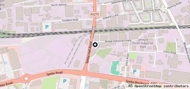 Map showing the location of Speke Hall Motors