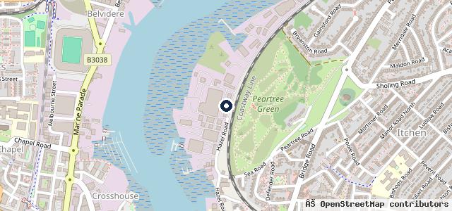 Map showing the location of Spitfire Garage