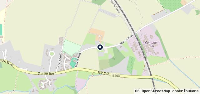 Map showing the location of Station Road Garage, Chipping Campden