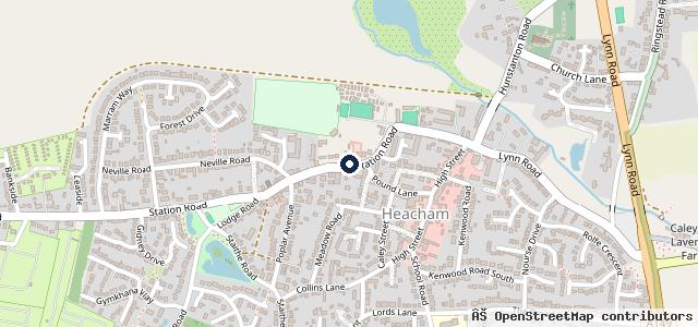 Map showing the location of Station Road Garage