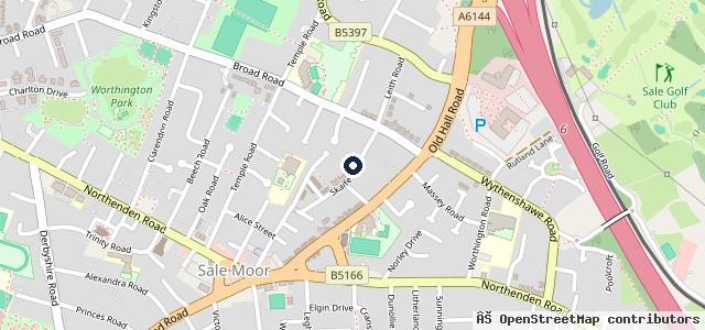 Map showing the location of Walkers Garage