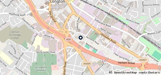 Map showing the location of The Dash Master Ltd - Vehicle Electronics - Stoke on Trent