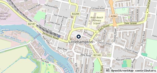 Map showing the location of Littlehampton Tyre & Exhaust Ltd.