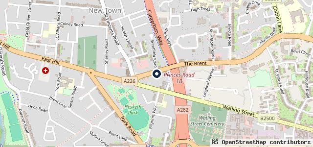 Map showing the location of The Brent