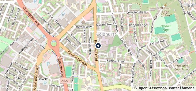 Map showing the location of Paul Price Car Sales Ltd | Oldham