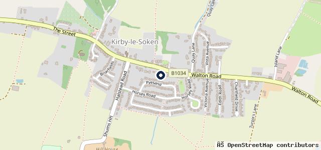 Map showing the location of Walton Road Garage