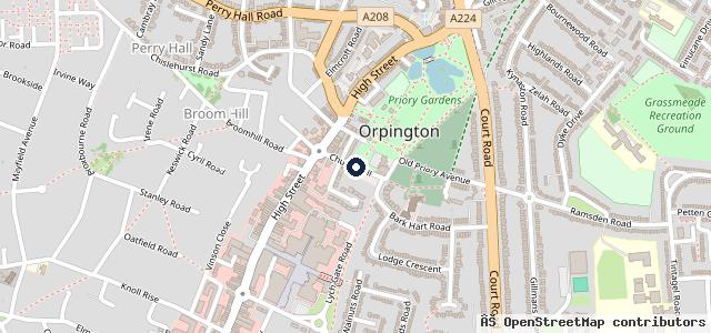Map showing the location of Church Hill Garage Ltd