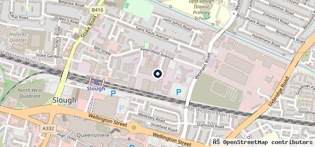 Map showing the location of Woking Garage (Slough)