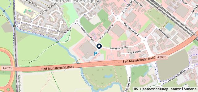 Map showing the location of JCB Kia Ashford