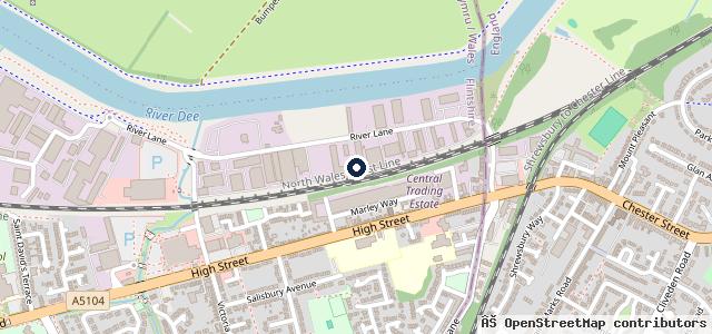 Map showing the location of Saunders For Service Ltd Car Servicing And Mot Test Centre Saltney Chester