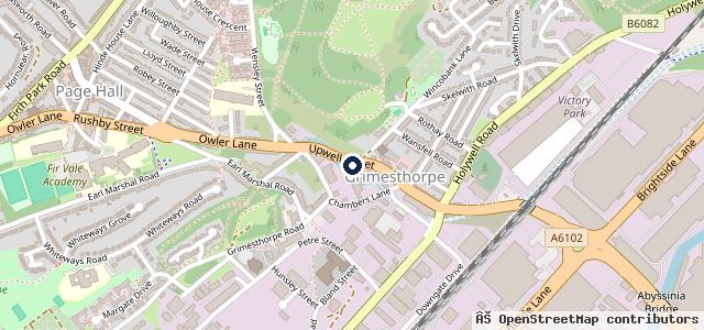 Map showing the location of Upwell Street Auto Centre