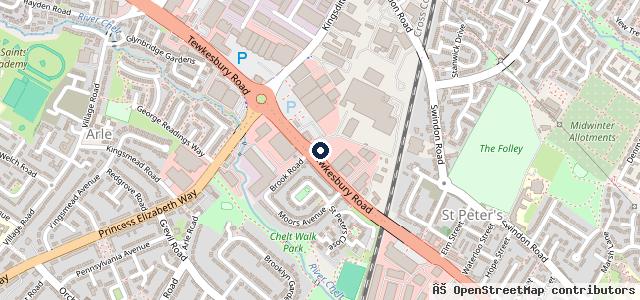 Map showing the location of Formula One Autocentres - Cheltenham